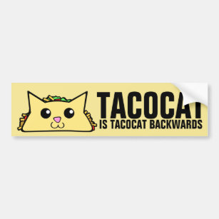 Tacocat Backwards Bumper Sticker