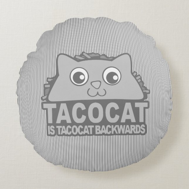 Tacocat Backwards II GS Round Pillow (Front)