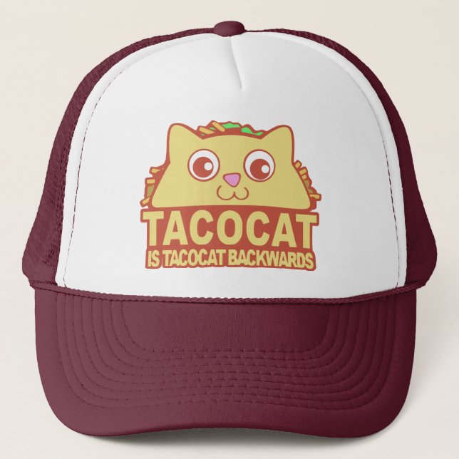 Tacocat Backwards II Trucker Hat (Front)