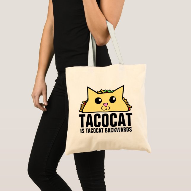 Tacocat Backwards Tote Bag (Front (Product))