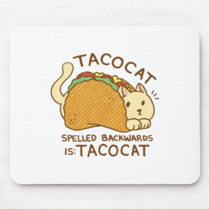 TACOCAT CAT ANIMAL IN TACO CARTOON MOUSE PAD