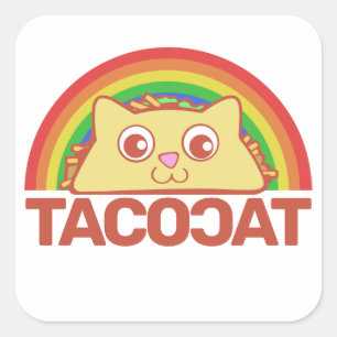 TacoCat Deluxe B Square Sticker
