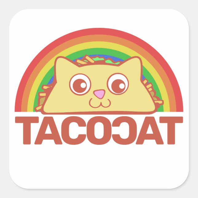 TacoCat Deluxe B Square Sticker (Front)