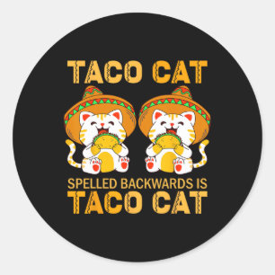Tacocat For Kids Taco Cat Cinco De Mayo Tacocat Ca Classic Round Sticker