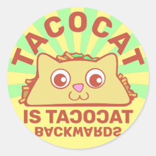 Tacocat Retro Carnival Classic Round Sticker