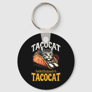 Tacocat spelled backwards is taco cat cinco de key ring