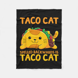Tacocat Spelled Backwards Shirt Taco Cat Cinco De  Fleece Blanket