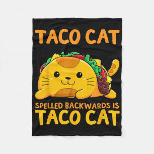 Tacocat Spelled Backwards Shirt Taco Cat Cinco De  Fleece Blanket