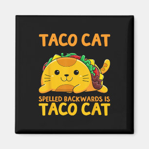 Tacocat Spelled Backwards Shirt Taco Cat Cinco De Magnet
