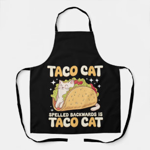 Tacocat Spelled Backwards Taco Cat Mexican Apron