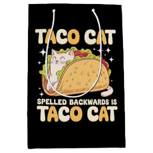 Tacocat Spelled Backwards Taco Cat Mexican Medium Gift Bag
