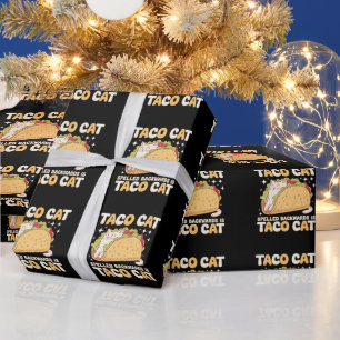 Tacocat Spelled Backwards Taco Cat Mexican Wrapping Paper
