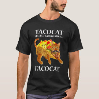 Tacocat Spelled Backwards Tacos and Cats Cinco De  T-Shirt