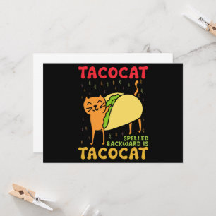 Tacocat Spelled Backwards Tacos Cats Cinco De Mayo Invitation