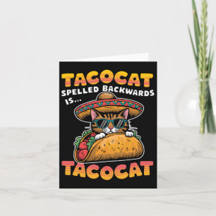 Tacocat Spelled Ckwards Shirt Taco Cat Cinco De Ma Card