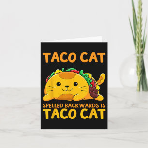 Tacocat Spelled Ckwards Shirt Taco Cat Cinco De Ma Card