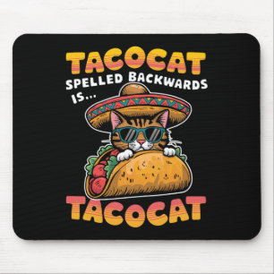 Tacocat Spelled Ckwards Shirt Taco Cat Cinco De Ma Mouse Pad