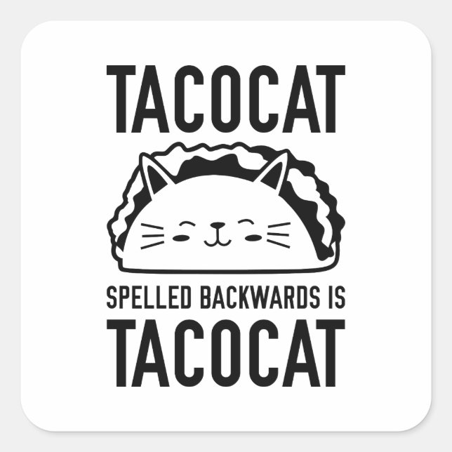 Tacocat Square Sticker (Front)