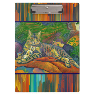 Tacoma Kitty and his toy bunny Clipboard