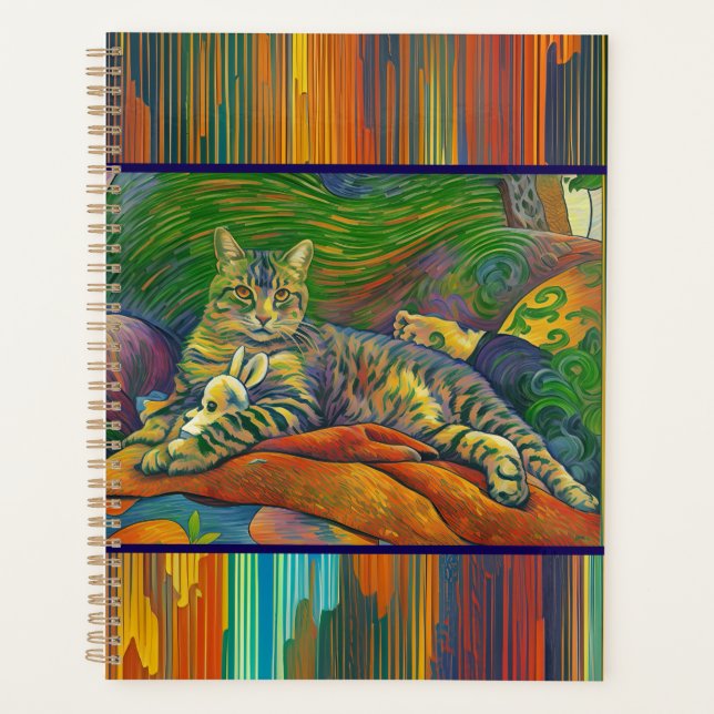 Tacoma Kitty and his toy bunny Planner (Front)