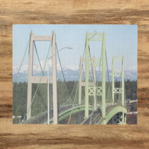 Tacoma Narrows Bridges Landscape Jigsaw Puzzle