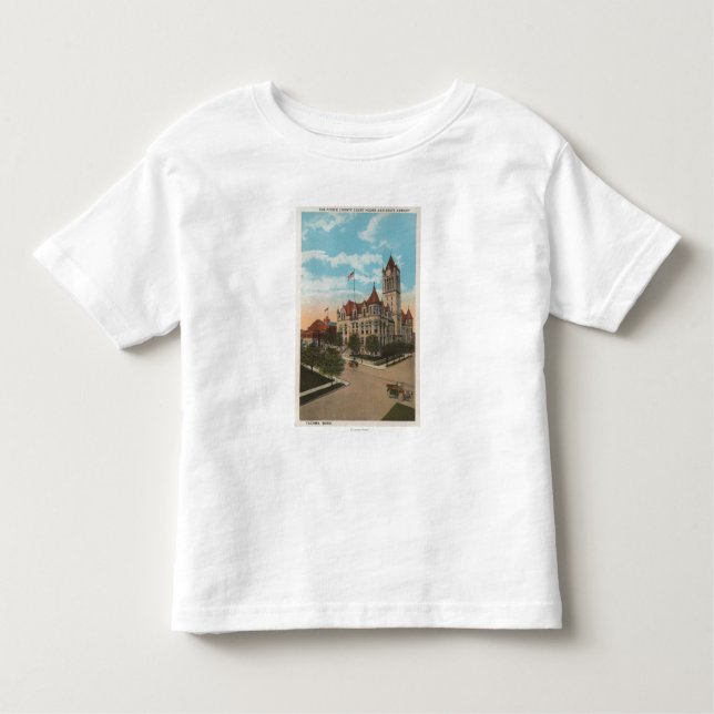 Tacoma, WA - View of Pierce County Court House Toddler T-Shirt (Front)
