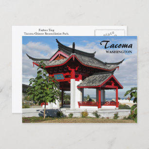 Tacoma, Washington Chinese Pavilion Travel Photo Postcard