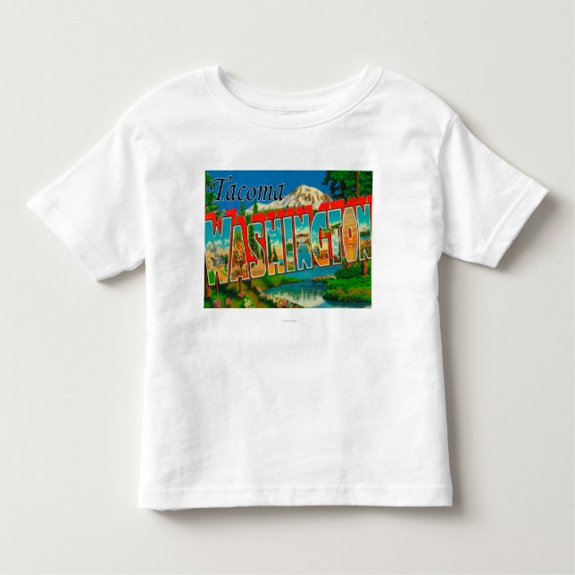 Tacoma, Washington - Large Letter Scenes Toddler T-Shirt (Front)