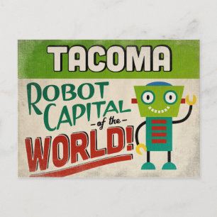 Tacoma Washington Robot - Funny Vintage Postcard