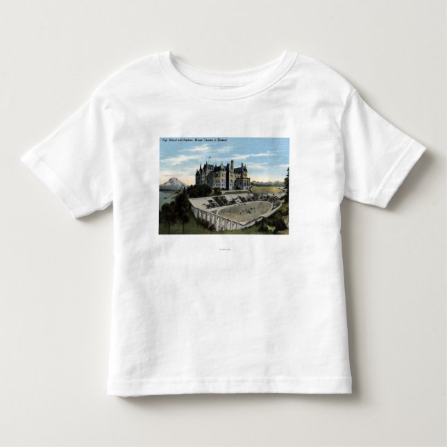 Tacoma, Washington - View of High School Toddler T-Shirt (Front)