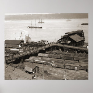 Tacoma Waterfront from Stadium Way 1899 Poster