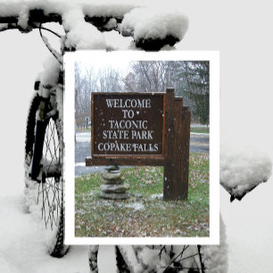 Taconic State Park Entrance Sign Copake Falls, NY Postcard
