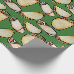 Tacos and Burritos pattern Wrapping Paper