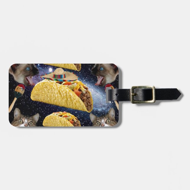 Tacos and Cats Luggage Tag (Front Horizontal)