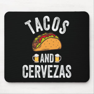 Tacos And Cervezas Shirt Funny Cinco De Mayo Mexic Mouse Pad