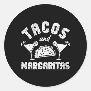 Tacos And Margaritas Men And Womens Adult Cinco De Classic Round Sticker