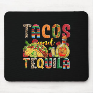 Tacos And Tequila Funny Drinking Taco Mexican Food Mouse Pad