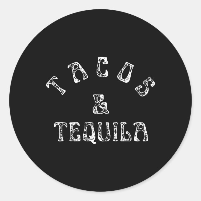 Tacos And Tequila Taco Classic Round Sticker (Front)