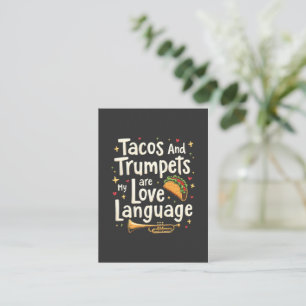 Tacos and Trumpets Are My Love Language Mexico Enclosure Card