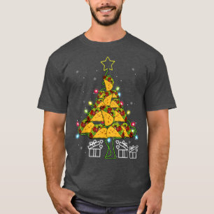 Tacos Christmas Tree Led Lights Cute Xmas Meican F T-Shirt