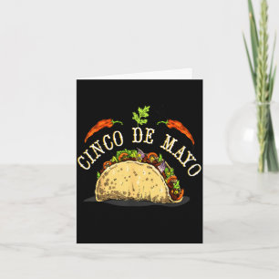 Tacos cinco de mayo for mexican food taco lovers card