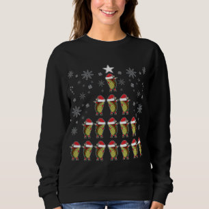 Tacos Dapping Christmas Tree Snowflakes and Candy Sweatshirt