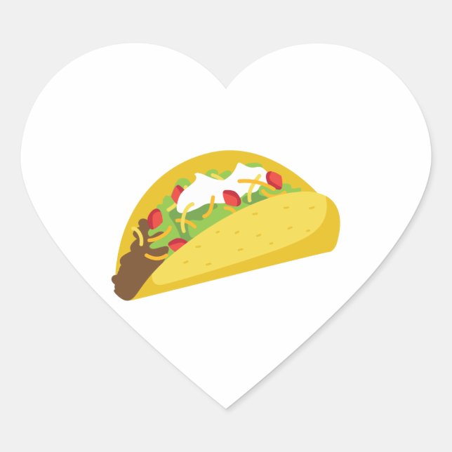 Tacos Heart Sticker (Front)