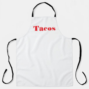 TACOS Logo White Chef Apron
