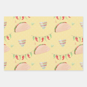 Tacos party National Hispanic Heritage Wrapping Paper Sheet