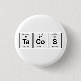 TaCoS Periodic Table 3 Cm Round Badge