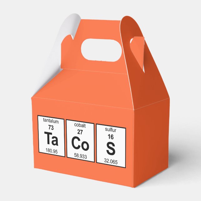 TaCoS Periodic Table Favour Box (Front Side)