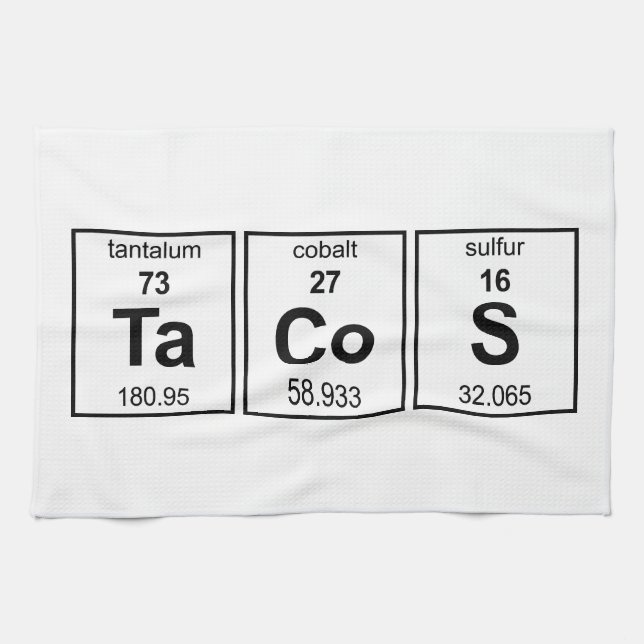 TaCoS Periodic Table Tea Towel (Horizontal)