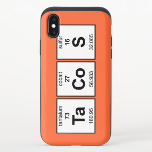 TaCoS Periodic Table iPhone XS Slider Case