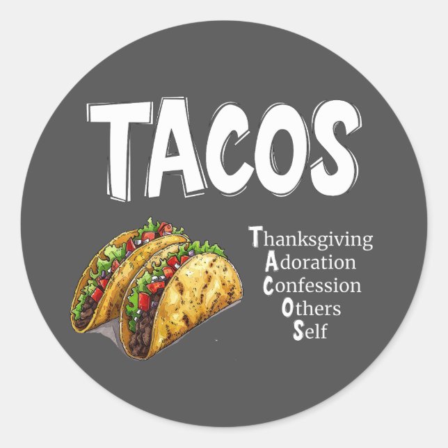 TACOS Prayer Sticker (Front)